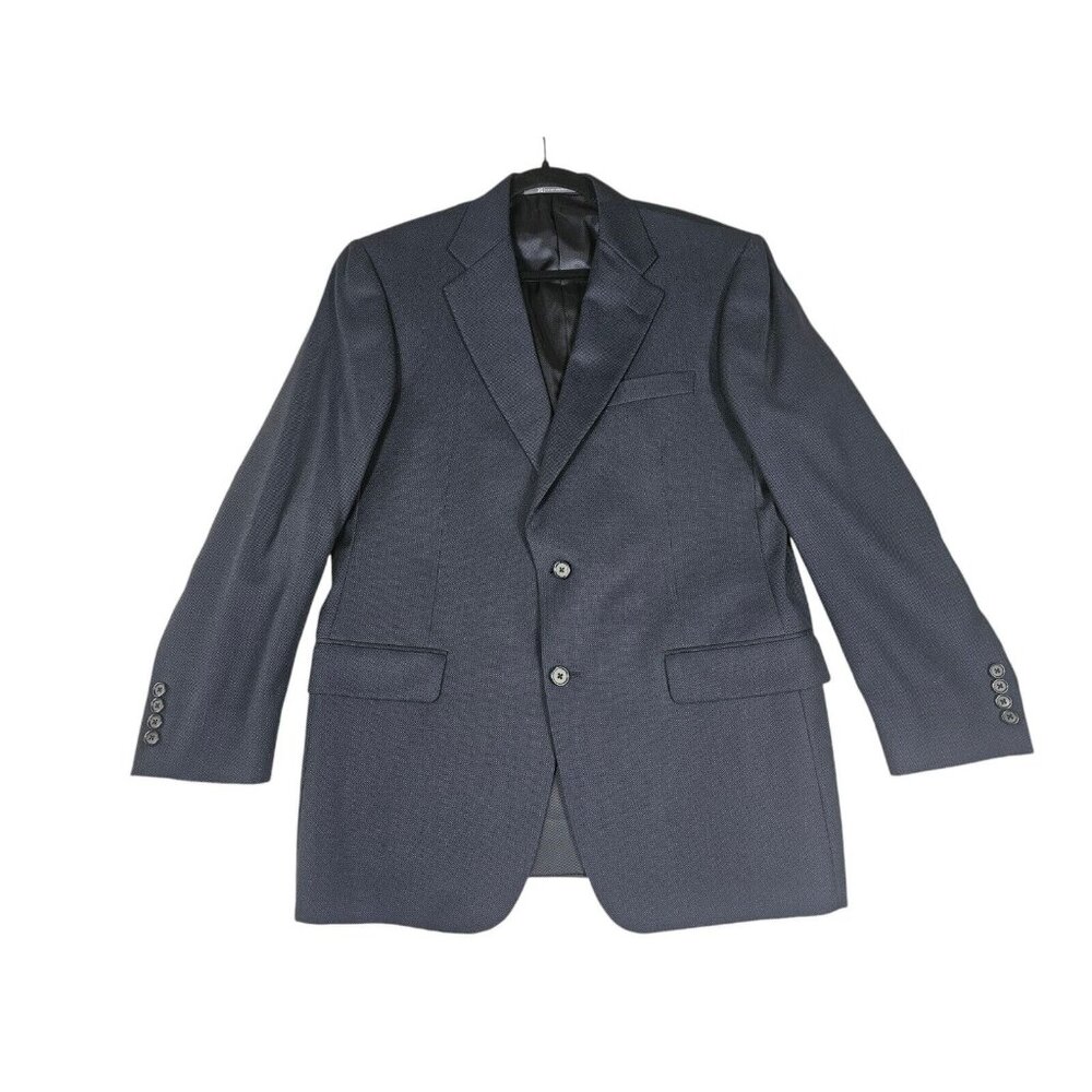 Hickey Freeman Men's 2-Piece Suit  Navy Blue  Size 40S Single Breasted Vented